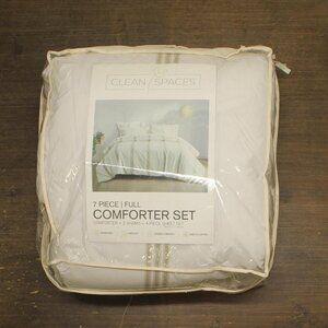 NEW Clean Spaces 7-Piece Comforter Bedding Set Plaza Taupe Brown Full